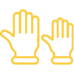 representation icon two hands raised